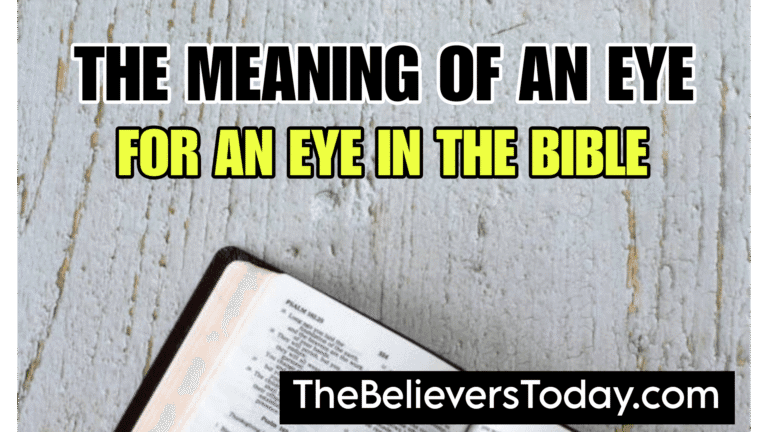 The meaning of an eye for an eye in the Bible